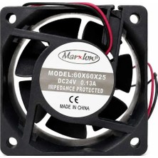 Marxlow 24VOLT 60X60X25MM Soğutma Fanı 2 Kablolu