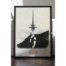 Star Wars Siyah Ahşap Çerçeveli Poster, Film Duvar Tablosu