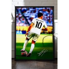 Messi Arda Güler Siyah Ahşap Çerçeveli Poster, Dekoratif Futbol Real Madrid Duvar Tablosu