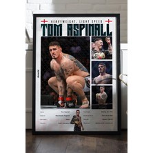 UFC Tom Aspinall Siyah Ahşap Çerçeveli Poster, Dekoratif Dövüş Duvar Tablosu