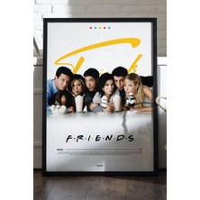 Friends Siyah Ahşap Çerçeveli Poster, Dizi Duvar Tablosu
