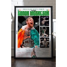 UFC Conor Mcgregor Siyah Ahşap Çerçeveli Poster, Dekoratif Dövüş Duvar Tablosu
