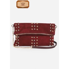 Alessia Bag Arev Hakiki Süet Zincir Askılı Omuz Çantası