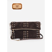 Alessia Bag Arev Hakiki Süet Zincir Askılı Omuz Çantası