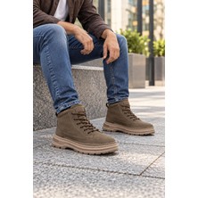 In Step Canda Erkek Kahverengi Nubuk Bağcıklı Casual Bot / Günlük Ayakkabı