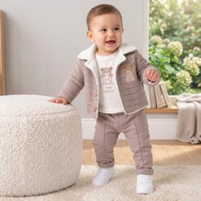 Erca Home Tekstil Ürünleri Welsoftlu Erkek Üçlü Takım 9 Ay,12 Ay,18 Ay Erkek Kahverengi