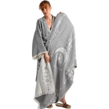 BRANDSMITHS Grey Crescent Eye Kimono & Peştemal Set