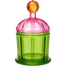BRANDSMITHS Lumi Kapaklı Kristal Obje-Rose Green