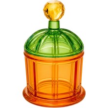 BRANDSMITHS Lumi Kapaklı Kristal Obje-Amber Green