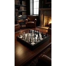 BRANDSMITHS Sterling Noir - Metal Chess Set