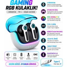 Upeka Premium Rgb 4 Mikrofonlu Profesyonel Gaming Oyuncu Bluetooth V5.3 Kulaklık