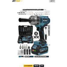 Jetvolt 21V Şarjlı Torklu Matkap 800 Nm Somun Sıkma Sökme - Mavi