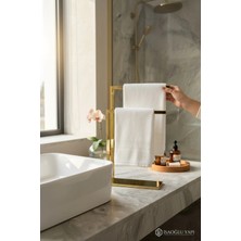 Marvielle Tezgah Üstü Havluluk Kare Modern Tasarım Çiftli Banyo Pirinç - Banyo Askısı