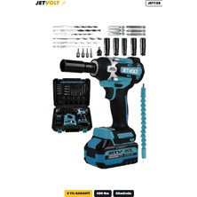 Jetvolt 21V Kömürsüz Motor 450 Nm Torklu Somun Sıkma Makinesi - Mavi