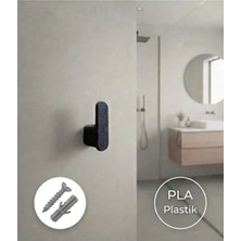 Marvielle Banyo Mutfak Tekli Askılık Civatalı Montaj Duvar Askısı Siyah - Banyo Askısı