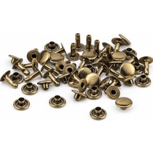 YF Store 7 mm Antik Sarı Metal Rivet 100 Takım