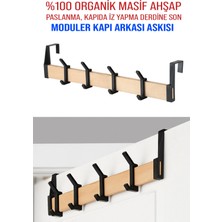 Marvielle Masif Çam Ahşap Kapı Arkası Elbise Askısı - Askılık