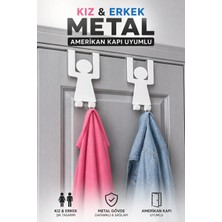 Marvielle Mini Beyaz 6 cm Metal Kapı Arkası 2'li Set - Askılık