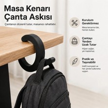 Marvielle Okul Kurs ve Ofis Masası Için 3’lü Çanta Askısı - Askılık