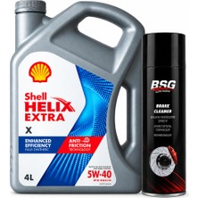 Shell Helix Extra x Motor Yağı 5W-40 4 Litre + Balata Spreyi 500 ml