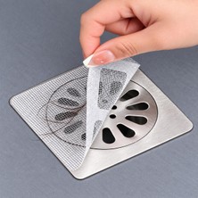 Jetfast 10 Adet Yapışkanlı Kullan At Lavabo Banyo Mutfak Duş Gider Saç Kıl Tüy Toplayıcı Tel Süzgeç