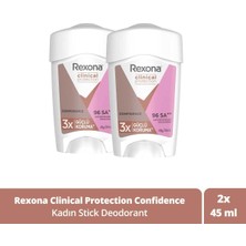 Rexona Clinical Protection Kadın Stick Deodorant Confidence 3x Güçlü Koruma 45 ml X2