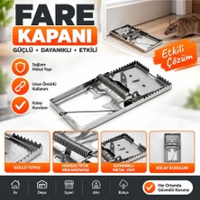 Volkan Ziraat Mühendislik Fare Kapanı 1 Adet Metal Yaylı Klasik Tuzak Ev Depo Garaj Ambar Için Sıçan Keme Kemirgen Yakalama Aparatı