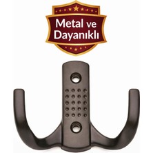 Marvielle Siyah Renk Noktalı Portmanto Askı Krom Küçük Dolap Elbise Havlu Askısı - Askılık
