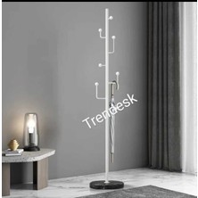 Marvielle Metal Beyaz Ayaklı Elbise Askısı 165*30 cm - Askılık