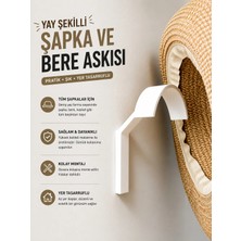 Marvielle Duvara Monte Şapka ve Bere Askısı - Oval Tasarım Aparatı - Askılık