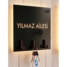 Marvielle LED Aydınlatmalı Ahşap Anahtarlık - Askılık