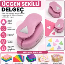 Mçb Group Üçgen Şekilli Orta Boy Şekilli Delgeç | Kağıt Fon Kartonu Eva Delgeç | Scrapbook Hobi Delgeci