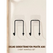 Marvielle 2 Adet Çok Amaçlı Yapışkanlı Askı Ev Mutfak Banyo Düzenleyici - Askılık