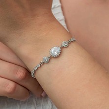 Moncuk Design Gümüş Damla Su Yolu Kadın Bileklik