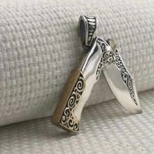 Moncuk Design Gümüş Avcı Bıçağı Erkek Kolye Ucu