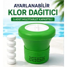 Havuz & Jakuzi Klor Dağıtıcı – 5 x 200 gr Tablet Uyumlu Yüzer Dispenser