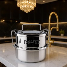 Marvielle 2 Katlı Paslanmaz Çelik Sefer Tası 7 Kişilik 2 Litre - Termos