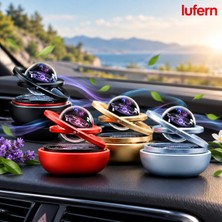 Lufern Özel Tasarım Solar 360° Dönen Araba Kokusu Araç Içi Parfüm Masa Üstü Dekoratif 3D Galaksi Gezegen