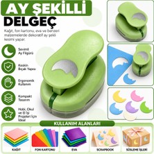 Mçb Group Ay Şekilli Orta Boy Şekilli Delgeç | Kağıt Fon Kartonu Eva Delgeç | Scrapbook Hobi Delgeci