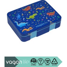Marvielle Bento 1300ML Lunchbox Tek Katlı 4 Bölmeli Abs Plastik Çocuk Sefer Tası - Kamp Yemek Seti