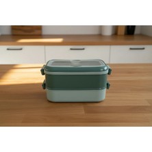 Marvielle 2 Katlı 1.8 Lt Çatallı Kaşıklı Beslenme Kabı - Saklama Kabı