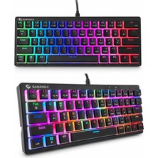 Gameagle Rgb Red Switch Mekanik Gaming Kablolu Klavye, Türkçe Q Tam Anti-Ghosting 50M Tuş Ömrü Us Tuş Dizilimi Siyah