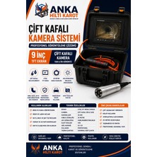 Anka Hıltı Karot 25 Metre 9 Inç Çift Kafalı Profesyonel Çanta Kamera