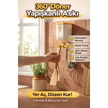 Marvielle Çok Amaçlı Döner Yapışkanlı Mutfak Banyo - Askılık