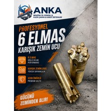 Anka Hıltı Karot Profesyonel 6 Elmas Karışık Zemin Karot Uçları