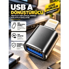USB Otg Lightning Adaptör USB 3.0 Dönüştürücü Metal Gövde Yüksek Hızlı Veri Aktarımı