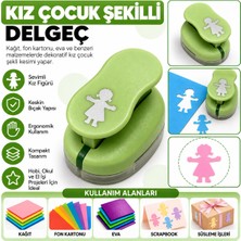 Mçb Group Kız Çocuk Şekilli Orta Boy Şekilli Delgeç | Kağıt Fon Kartonu Eva Delgeç | Scrapbook Hobi Delgeci