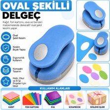 Mçb Group Oval Şekilli Orta Boy Şekilli Delgeç | Kağıt Fon Kartonu Eva Delgeç | Scrapbook Hobi Delgeci