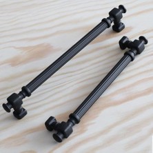 Kazan Hobi Talas Mat Siyah Çizgili Metal Kulp 224 mm 22.4 cm Mobilya Mutfak Dolap Çekmece Dolabı Kapak Kulpları Kulb