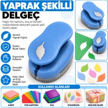 Mçb Group Yaprak Şekilli Orta Boy Şekilli Delgeç | Kağıt Fon Kartonu Eva Delgeç | Scrapbook Hobi Delgeci